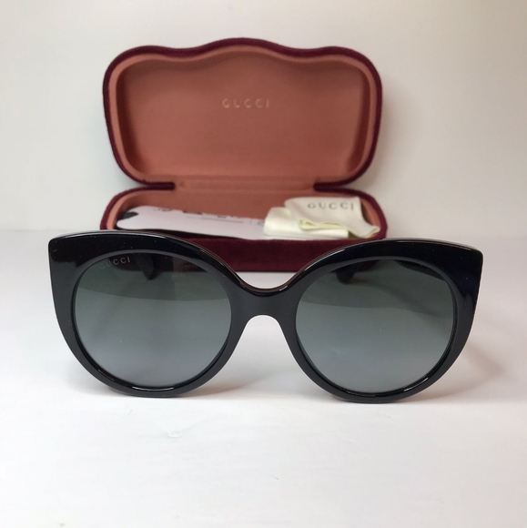 New - 💯 Original Gucci GG0325S W 001 Cat Eye Sunglasses - Picture 7 of 12